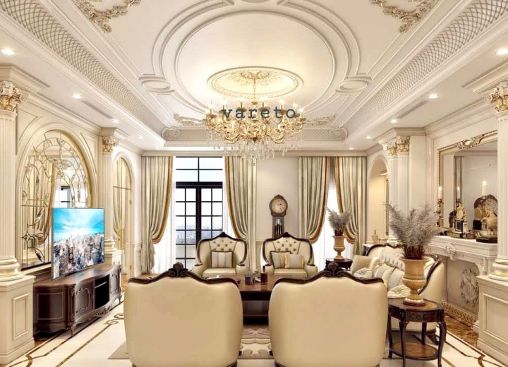 15 Mẫu Trần Thạch Cao Tân Cổ Điển Sang Trọng Cho Biệt Thự, Nhà Phố